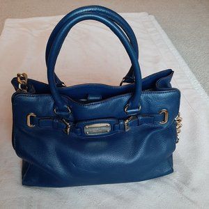 Michael Kors Navy Leather Bag